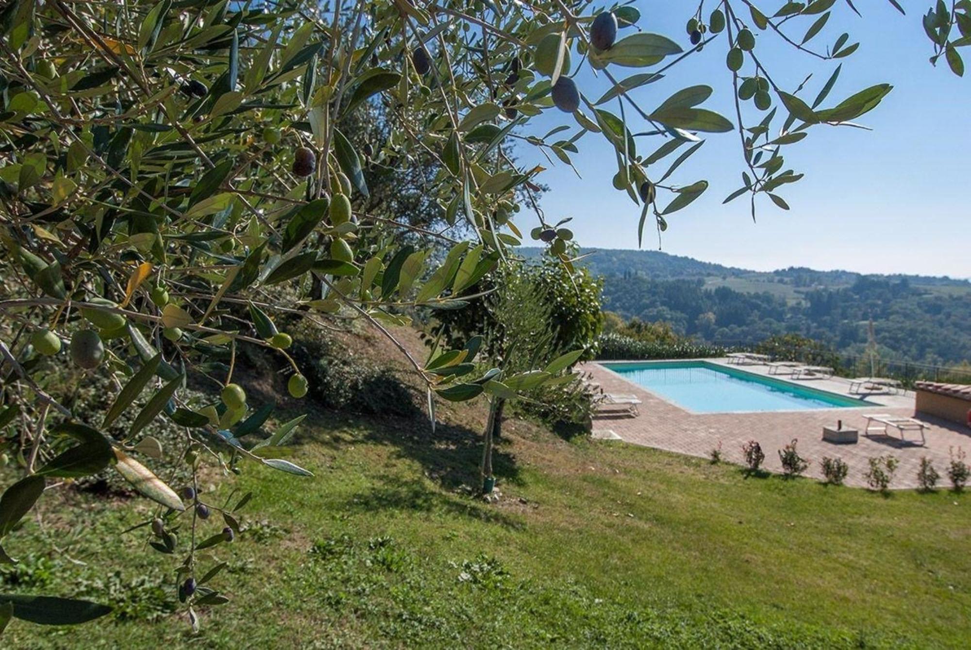 Rustikales Natursteinhaus In Der Toskana Mit Gemeinschaftlichem Garten Und Pool Villa Pratovecchio Exterior foto